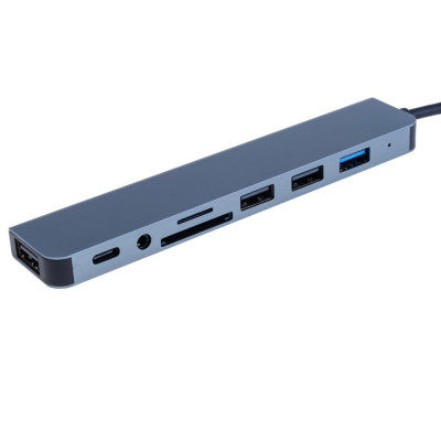 Концентратор Digital Type-C/USB-A 8в1 USB 3.0/USB 2.0/TF/SD 3.5 мм Серый (HUB-8IN1) Концентратор Digital Type-C/USB-A 8в1 USB 3.0/USB 2.0/TF/SD 3.5 мм Серый (HUB-8IN1)
