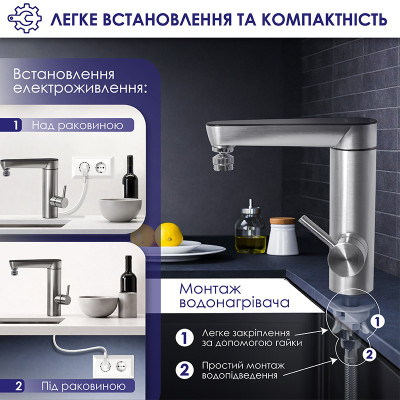 Проточный водонагреватель Britc K-V-SS-1-S Серебристый (68483) Проточный водонагреватель Britc K-V-SS-1-S Серебристый (68483)