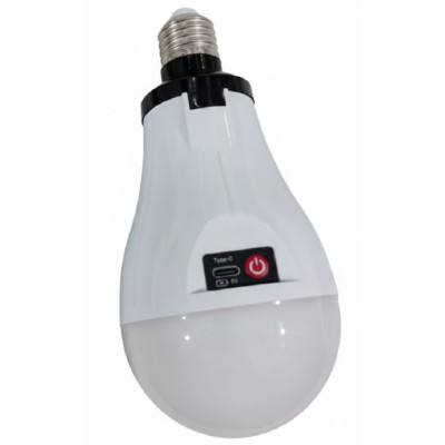 Лампочка аккумуляторная с крючком и зарядкой No Brand LED Type-C Е 27 Белый (2104619093) Лампочка аккумуляторная с крючком и зарядкой No Brand LED Type-C Е 27 Белый (2104619093)