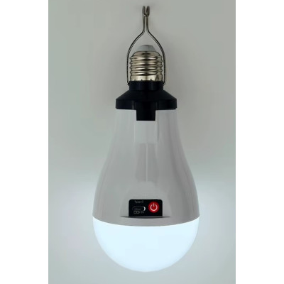 Лампочка аккумуляторная с крючком и зарядкой No Brand LED Type-C Е 27 Белый (2104619093) Лампочка аккумуляторная с крючком и зарядкой No Brand LED Type-C Е 27 Белый (2104619093)