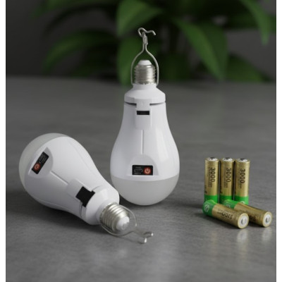 Лампочка аккумуляторная с крючком и зарядкой No Brand LED Type-C Е 27 Белый (2104619093) Лампочка аккумуляторная с крючком и зарядкой No Brand LED Type-C Е 27 Белый (2104619093)