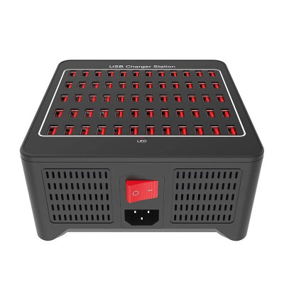 Зарядна станція багатопортова iLEPO на 60 USB портів Black (19016-hbr)