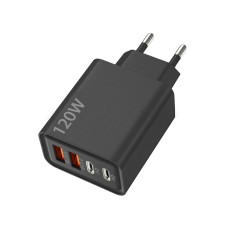 Зарядний пристрій iLEPO 2 USB+2 Type-C Black (19024-hbr)