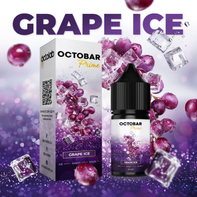 Набір компонентів для самозамісу сольової заправки Octobar Prime 15 мл Grape Ice 0-50 мг (19053-hbr)