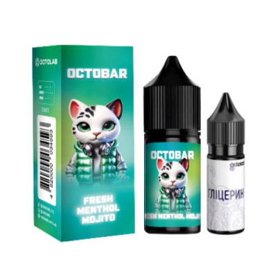 Набор компонентов для самозамеса солевой заправки Octobar NFT 30 мл Fresh Menthol Mojito 0-50 мг (19063-hbr)