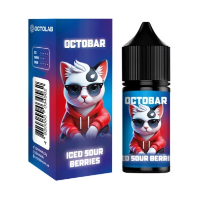 Набор компонентов для самозамеса солевой заправки Octobar NFT 30 мл Iced Sour Berries 0-50 мг (19064-hbr)