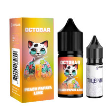 Набор компонентов для самозамеса солевой заправки Octobar NFT 10 мл Peach Papaya Lime 50 мг (19068-hbr)