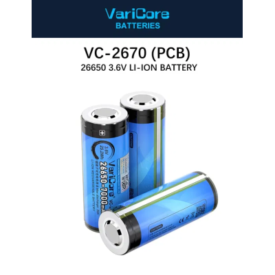 Акумулятор із захистом VariCore VC-2670 26650 PCB Li-ion 7000mAh 3.7V 7-35A Синій (2912172722) Акумулятор із захистом VariCore VC-2670 26650 PCB Li-ion 7000mAh 3.7V 7-35A Синій (2912172722)