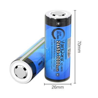 Акумулятор із захистом VariCore VC-2670 26650 PCB Li-ion 7000mAh 3.7V 7-35A Синій (2912172722) Акумулятор із захистом VariCore VC-2670 26650 PCB Li-ion 7000mAh 3.7V 7-35A Синій (2912172722)