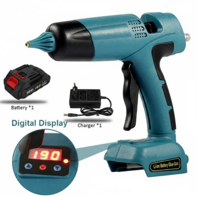 Аккумуляторный термоклеевой пистолет No Brand Li-ion Battery Glue Gun 18-21V Синий (2104619127) Аккумуляторный термоклеевой пистолет No Brand Li-ion Battery Glue Gun 18-21V Синий (2104619127)