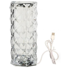 Нічник настільний сенсорний No Brand Crystal Rose RGB Прозорий (2104619151)