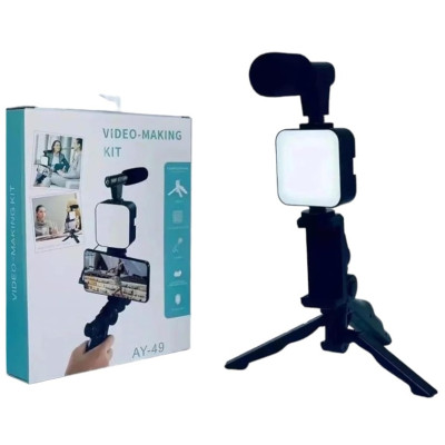 Комплект для відеоблогінгу No Brand Video Making Kit AY49 Чорний (2104619152) Комплект для відеоблогінгу No Brand Video Making Kit AY49 Чорний (2104619152)