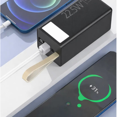 Портативный повербанк Unitech U86A Power Bank 50000 mAh 22.5W Черный (2104619154) Портативный повербанк Unitech U86A Power Bank 50000 mAh 22.5W Черный (2104619154)
