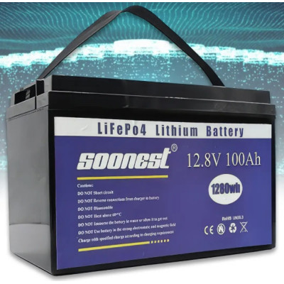 Аккумулятор No Brand Soonest LiFePO4 12.8V 100Ah 1280Wh (2104619159) Аккумулятор No Brand Soonest LiFePO4 12.8V 100Ah 1280Wh (2104619159)