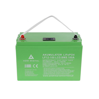 Аккумулятор AZO Digital LiFePO4 LP12-100 100Ah 12V 100A LCD Bluetooth (305820) Аккумулятор AZO Digital LiFePO4 LP12-100 100Ah 12V 100A LCD Bluetooth (305820)