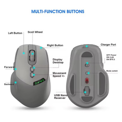 Миша бездротова No Brand Silent Click Wireless Сірий (SH0000405) Миша бездротова No Brand Silent Click Wireless Сірий (SH0000405)