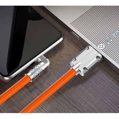 Зарядний кабель No Brand USB Type-C 1 м Помаранчевий (SH0000375) Зарядний кабель No Brand USB Type-C 1 м Помаранчевий (SH0000375)