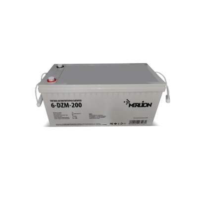 Тягова акумуляторна батарея Merlion AGM 6-DZM-200 12V 200Ah М8 Сірий (10510)