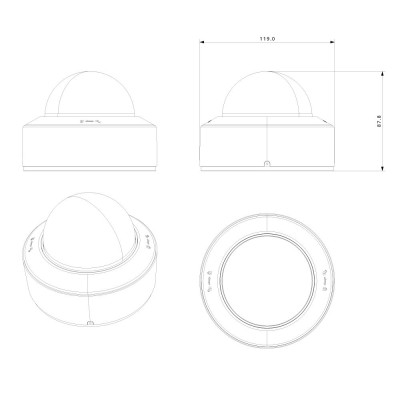 IP-відеокамера Provision ISR DAH-340IPSN-28 2.8 мм 4 Мп Білий (12541) IP-відеокамера Provision ISR DAH-340IPSN-28 2.8 мм 4 Мп Білий (12541)