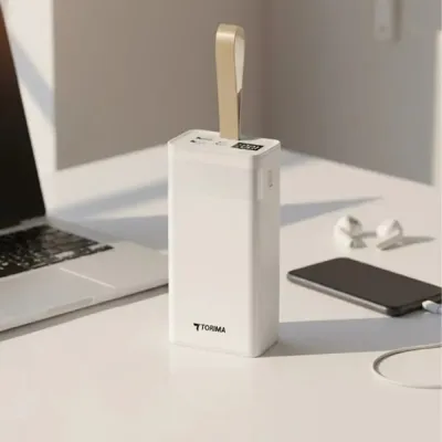 Зовнішній акумулятор Power Bank Torima 30000 mAh 22.5W White (3_07998) Зовнішній акумулятор Power Bank Torima 30000 mAh 22.5W White (3_07998)