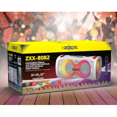 Портативна колонка No Brand ZXX-8082 60 Вт Білий (2104619410) Портативна колонка No Brand ZXX-8082 60 Вт Білий (2104619410)