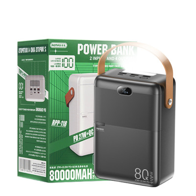 Павербанк Remax RPP-118 Piloteer Series 80000 мАч до 27 Вт USB-C USB-A PD QC Черный (2266) Павербанк Remax RPP-118 Piloteer Series 80000 мАч до 27 Вт USB-C USB-A PD QC Черный (2266)