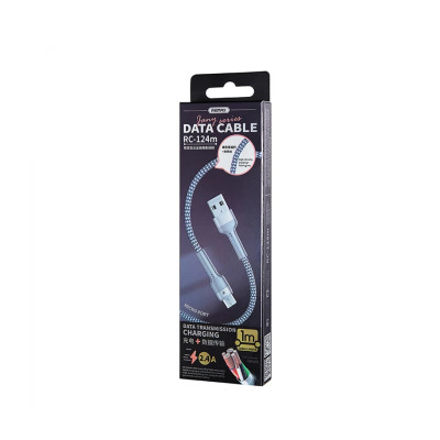 Кабель для зарядки Remax Jany RC-124m USB 2.0 - micro USB 2.4A 1 м Серебристый (2269) Кабель для зарядки Remax Jany RC-124m USB 2.0 - micro USB 2.4A 1 м Серебристый (2269)