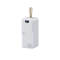 Павербанк Remax RPP-117 50000 мАч до 27Вт USB-C USB-A Micro-USB PD QC Белый (2284)