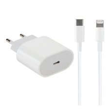 Мережевий зарядний пристрій No Brand Power Adapter 20W Type-C Lightning iPhone 14 Pro Max White (37692_3663832)