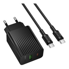 Зарядное устройство Borofone BAS76A Type-C/1USB PD/QC 30W Type-C-Type-C 1m Black (38225_3667913)