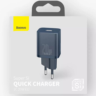 Зарядний пристрій BASEUS CCSUP-B Super Si Quick Charger 20W 1Type-C Blue (00000049196_3)