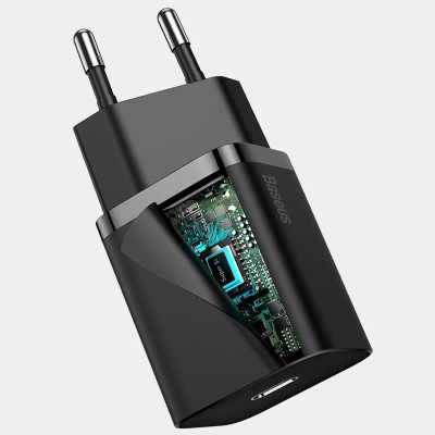 Зарядний пристрій BASEUS CCSUP-B Super Si Quick Charger 20W 1Type-C Black (00000049196_1) Зарядний пристрій BASEUS CCSUP-B Super Si Quick Charger 20W 1Type-C Black (00000049196_1)
