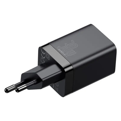 Зарядний пристрій BASEUS CCSUP-E Super Si Pro Quick Charger 30W 1USB-A/1Type-C PD 3.0/QC 3.0 Black (00000062885_1) Зарядний пристрій BASEUS CCSUP-E Super Si Pro Quick Charger 30W 1USB-A/1Type-C PD 3.0/QC 3.0 Black (00000062885_1)