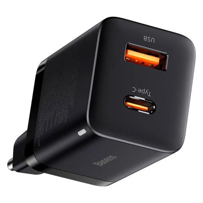 Зарядний пристрій BASEUS CCSUP-E Super Si Pro Quick Charger 30W 1USB-A/1Type-C PD 3.0/QC 3.0 Black (00000062885_1) Зарядний пристрій BASEUS CCSUP-E Super Si Pro Quick Charger 30W 1USB-A/1Type-C PD 3.0/QC 3.0 Black (00000062885_1)