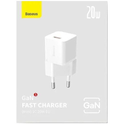 Зарядное устройство BASEUS CCGN05010 GaN5 Fast Charger mini PD20W 1Type-C White (00000065988_1) Зарядное устройство BASEUS CCGN05010 GaN5 Fast Charger mini PD20W 1Type-C White (00000065988_1)