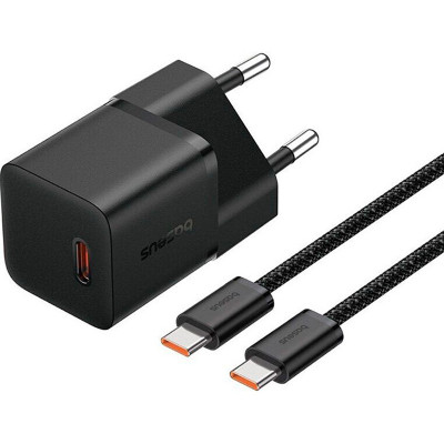 Зарядний пристрій BASEUS P10110900113 GaN5 Fast Charger mini PD20W 1Type-C 1 м Cluster Black (00000074727_1)