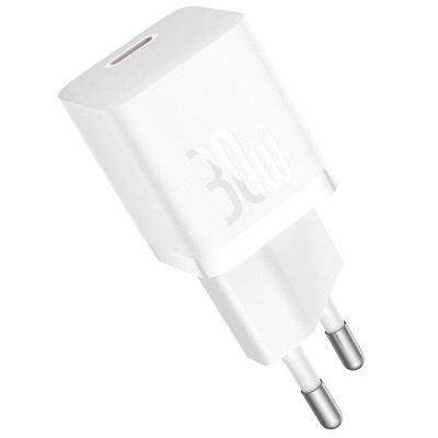 Зарядний пристрій BASEUS P10110902 GaN5 30W 1Type-C Type-C to Type-C 1 м Moon White (00000076503_4) Зарядний пристрій BASEUS P10110902 GaN5 30W 1Type-C Type-C to Type-C 1 м Moon White (00000076503_4)