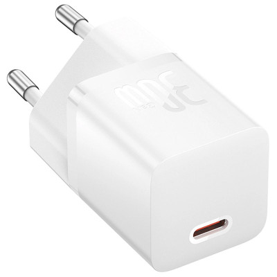 Зарядний пристрій BASEUS P10110902 GaN5 30W 1Type-C Type-C to Type-C 1 м Moon White (00000076503_4) Зарядний пристрій BASEUS P10110902 GaN5 30W 1Type-C Type-C to Type-C 1 м Moon White (00000076503_4)