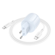 Зарядний пристрій Borofone BA93A Lustrous PD20W/QC3.0 1USB-A/1Type-C Blue (00000076754_2)