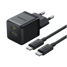 Зарядное устройство BASEUS P1011160A Palm Charger 30W 1USB-A/1Type-C Cluster Black (00000078029_1)
