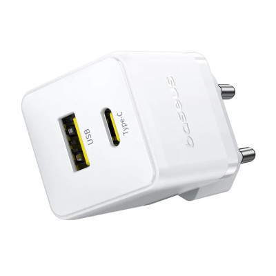 Зарядний пристрій BASEUS P10111608 Palm Fast Charger 20W 1USB-A/1Type-C Moon White (00000078028_2) Зарядний пристрій BASEUS P10111608 Palm Fast Charger 20W 1USB-A/1Type-C Moon White (00000078028_2)