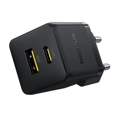 Зарядний пристрій BASEUS P10111608 Palm Fast Charger 20W 1USB-A/1Type-C Cluster Black (00000078028_1) Зарядний пристрій BASEUS P10111608 Palm Fast Charger 20W 1USB-A/1Type-C Cluster Black (00000078028_1)