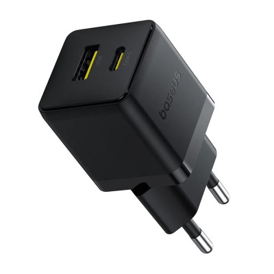 Зарядний пристрій BASEUS P10111608 Palm Fast Charger 20W 1USB-A/1Type-C Cluster Black (00000078028_1) Зарядний пристрій BASEUS P10111608 Palm Fast Charger 20W 1USB-A/1Type-C Cluster Black (00000078028_1)