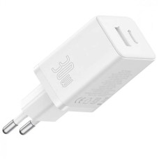 Зарядний пристрій BASEUS P10111404 Cube Pro Fast Charger PD30W 1USB-A/1Type-C Moon White (00000080557_2)