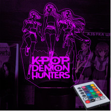 Світильник-нічник Bioworld KPop Demon Hunters v2 USB Різнокольоровий (28129)