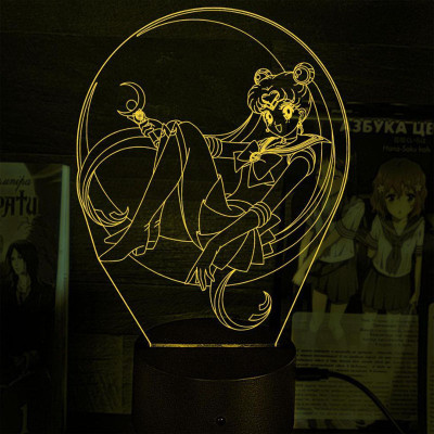 Светильник-ночник Bioworld Sailor Moon USB Разноцветный (28052)