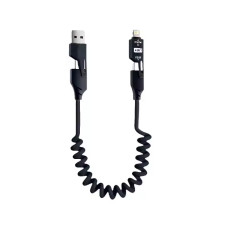 Універсальний кабель No Brand USB 4-in-1 65W + PD TYPE-C Lighting 1.5 м Black (SH0000419)