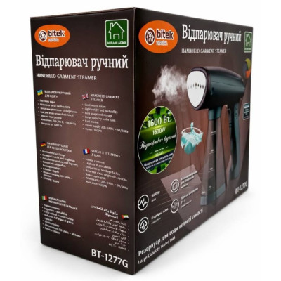 Ручной отпариватель для одежды Bitek BT-1277G 1600 Вт Зеленый (M1007) Ручной отпариватель для одежды Bitek BT-1277G 1600 Вт Зеленый (M1007)