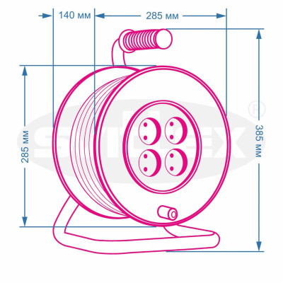 Подовжувач на котушці Svittex 2х2,5 мм² 4100Вт 40 м Помаранчевий (SV-020-O) Подовжувач на котушці Svittex 2х2,5 мм² 4100Вт 40 м Помаранчевий (SV-020-O)