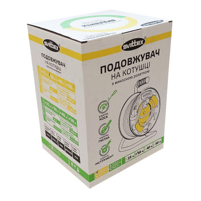 Удлинитель на катушке Svittex 2х2,5 мм² 4100Вт 30 м Оранжевый (SV-2190) Удлинитель на катушке Svittex 2х2,5 мм² 4100Вт 30 м Оранжевый (SV-2190)